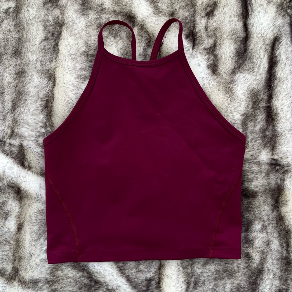 Lululemon Wunder Train High Neck Cross-Back Tank Deep Luxe